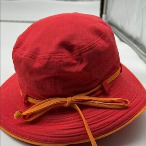 Vibrant Red and Orange Women's Sun Hat